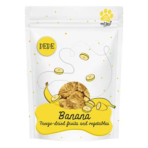 5906638169179 - Banana (banan) Lio PEPE Frysetørret Banan – Naturligt tilskudsfoder til hunde Vægt: 30 g
