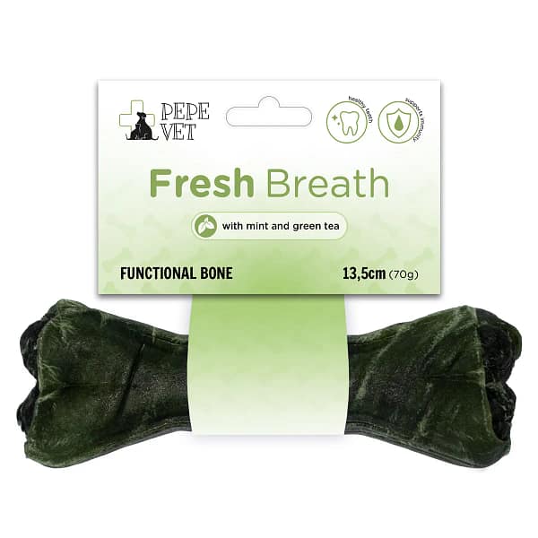 PEPE VET Funktionelt tyggeben – Fresh Breath (13,5 cm) Tilskudsfoder til hunde