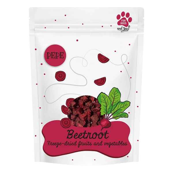 Lio PEPE Frysetørret Rødbede – Naturligt tilskudsfoder til hunde Vægt: 25 g